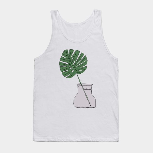 Monstera Leaf Tank Top by LauraKatMax